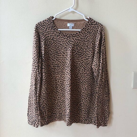 J.Crew Cheetah Teddie Sweater - Picture 1 of 4